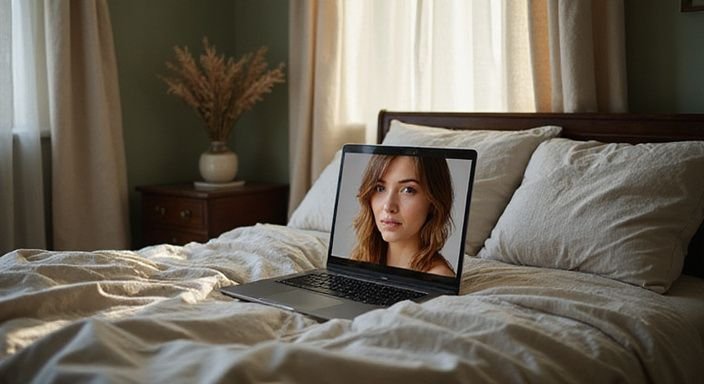 Ein einladendes Schlafzimmer mit authentischen Details für reife Begegnungen. Ein einladendes Schlafzimmer mit authentischen Details für reife Begegnungen.