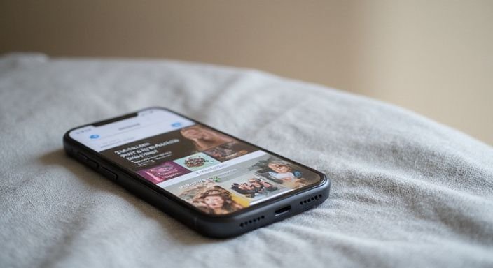 Ein modernes Smartphone zeigt die Homepage von Erotikmarkt.de auf einem Tisch. Ein modernes Smartphone zeigt die Homepage von Erotikmarkt.de auf einem Tisch.