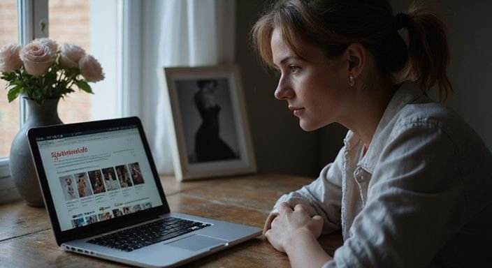 Eine Person arbeitet entspannt an einem Laptop mit erotischen Anzeigen für Sexkontakt Saarland.